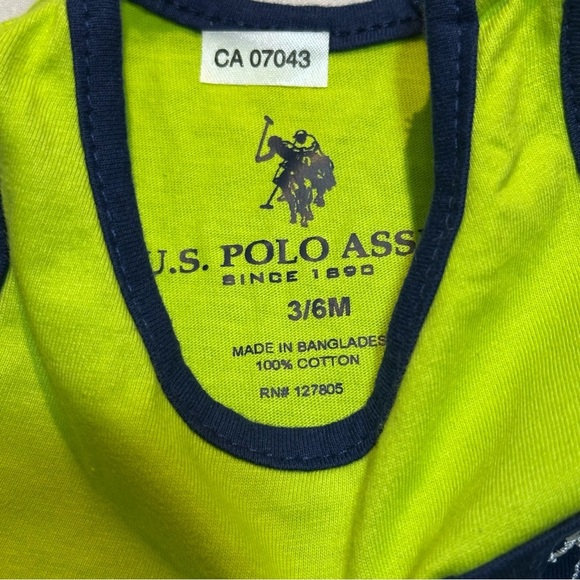 U.S. Polo Assoc'n - NWT - Kids Green and Navy Tank Top - Picture 2 of 3